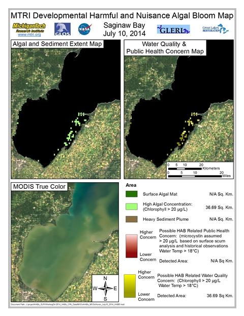 MODIS Aqua retrieval from July 10, 2014.