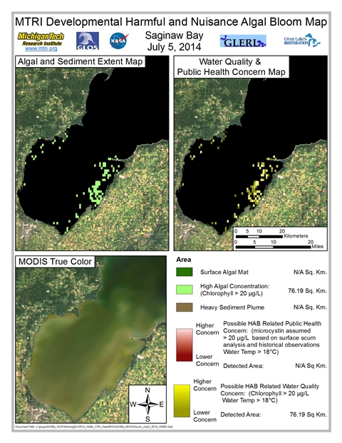 MODIS Aqua retrieval from July 5, 2014.